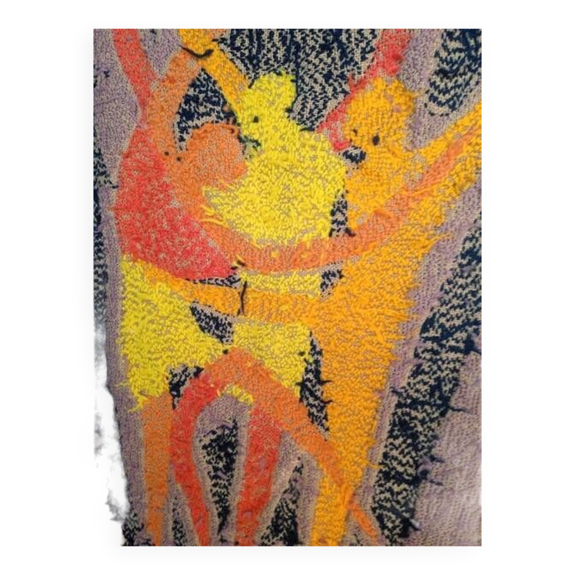 Vintage design canvas tapestry from the 70s