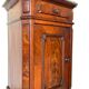 A pair of antique walnut bedside tables from the 1890s.