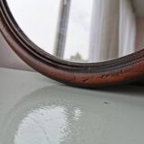 Vintage oval mirror from the 70s 45x35cm