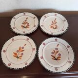 4 assiettes à dessert St Amand