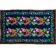 Romanian wool vintage carpet floral design and brown leaves