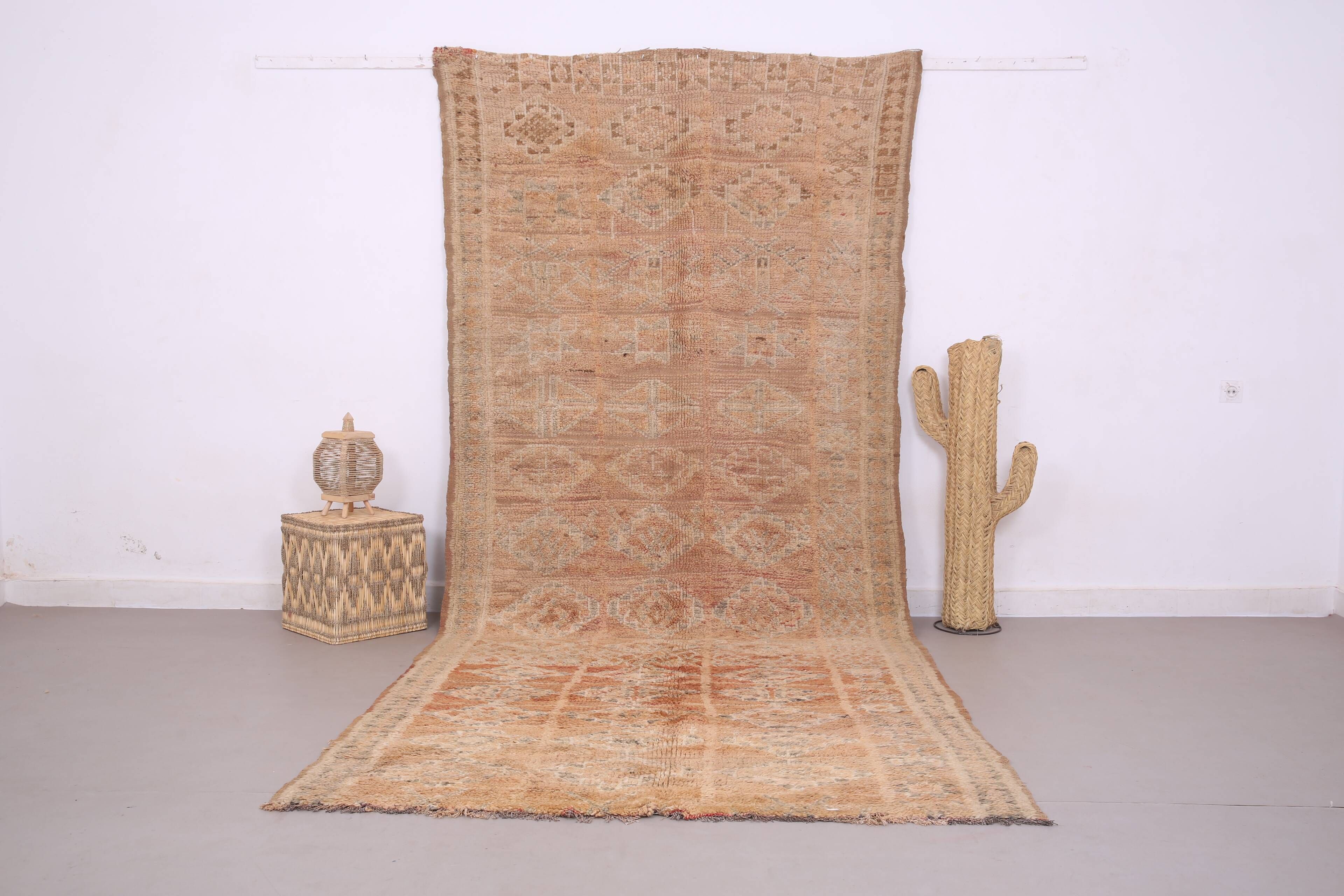 Peach Vintage Moroccan Rug 164 x 376 cm - Berber Wool Rug - Handmade Rug