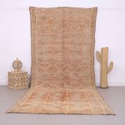 Peach Vintage Moroccan Rug 164 x 376 cm - Berber Wool Rug - Handmade Rug