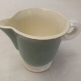 Digoin Sarreguemines almond green vintage Art Deco earthenware coffee set