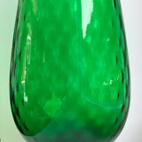 Vase in green Italian glass  70s