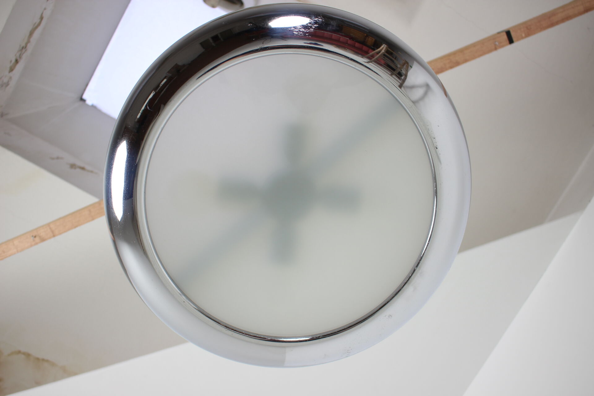 Functionalist chrome Pendant UFO by Josef Hurka for Napako, 1930s