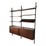 Scandinavian rosewood modular bookcase Pira Mobel system year 60