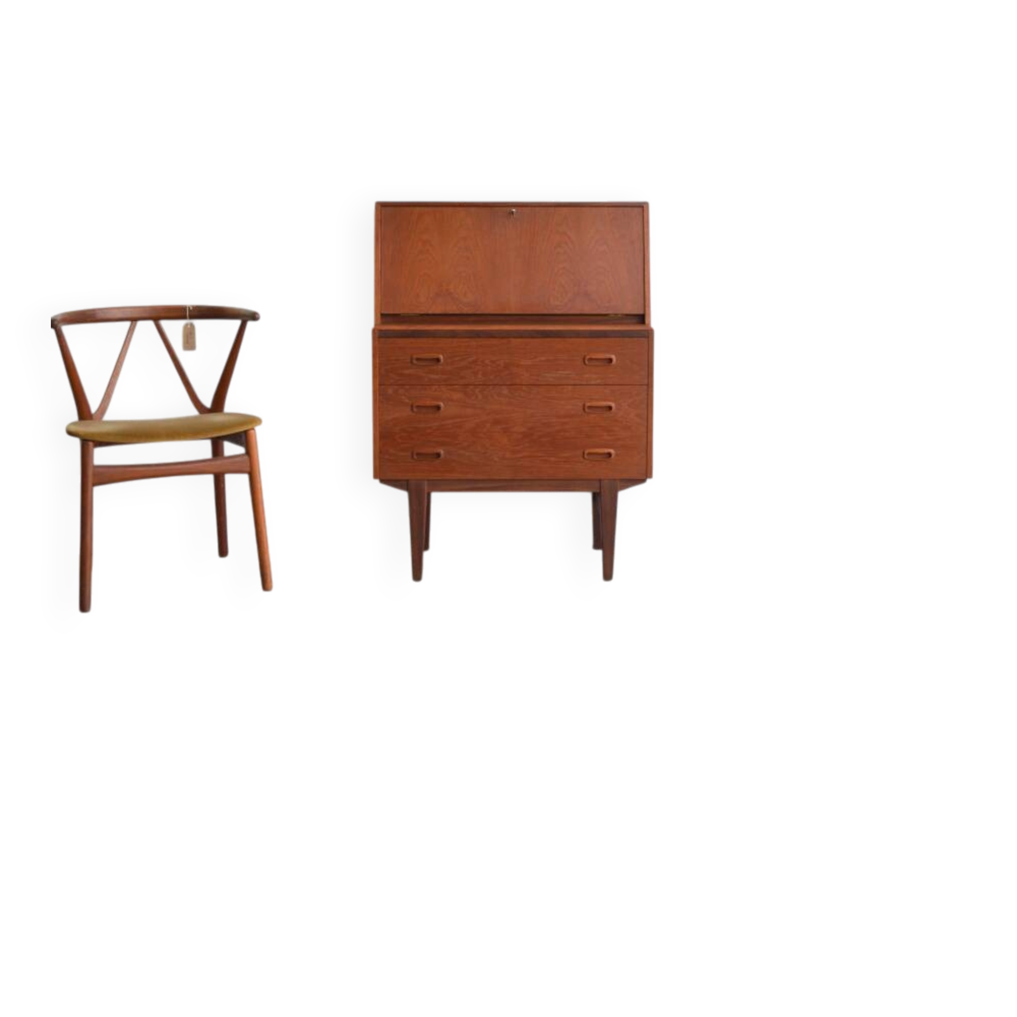 Danish teak secretary 73 cm