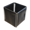 Chrome and skaï wastepaper basket