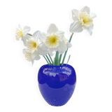 Intense blue ceramic vase