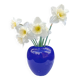 Intense blue ceramic vase