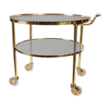 Mid century polished brass serving drinks trolley, 1930's cocktail bar cart
