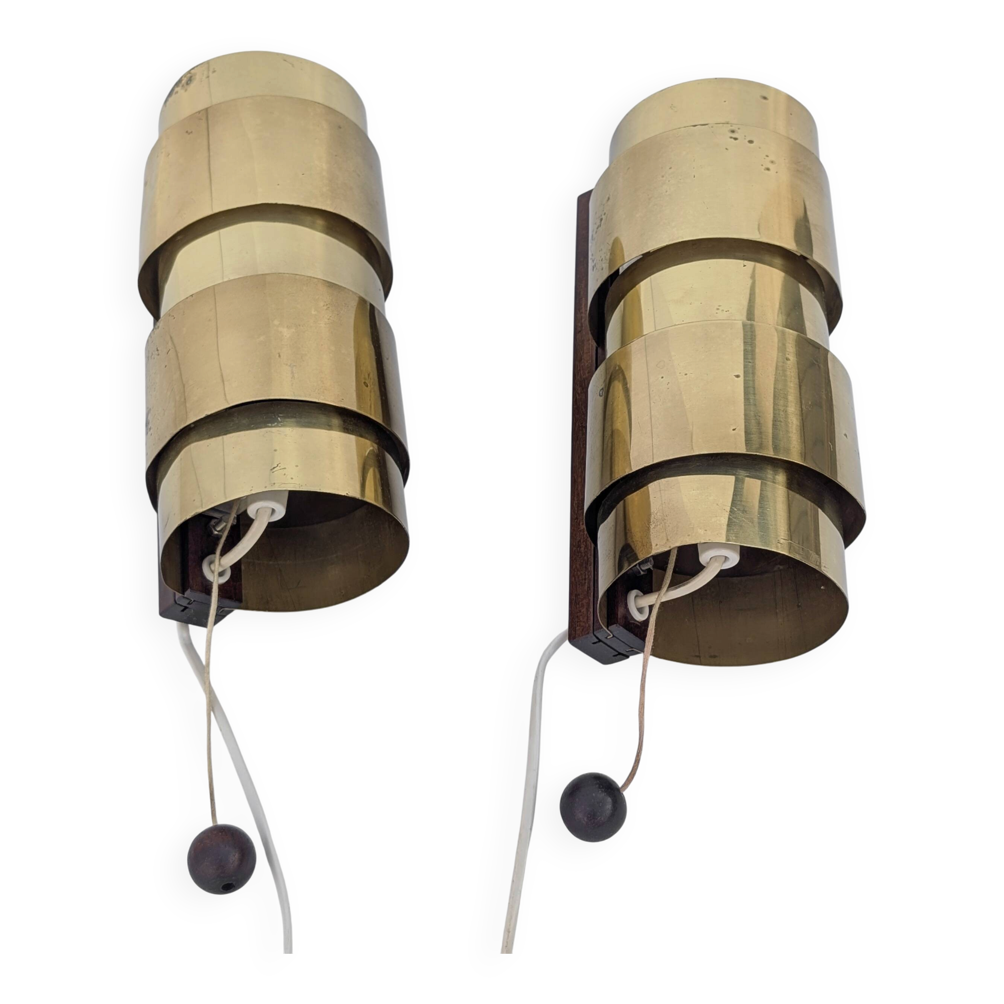 Pair of brass wall lights "Aristokrat" - Forseke AB Nybrofabriken