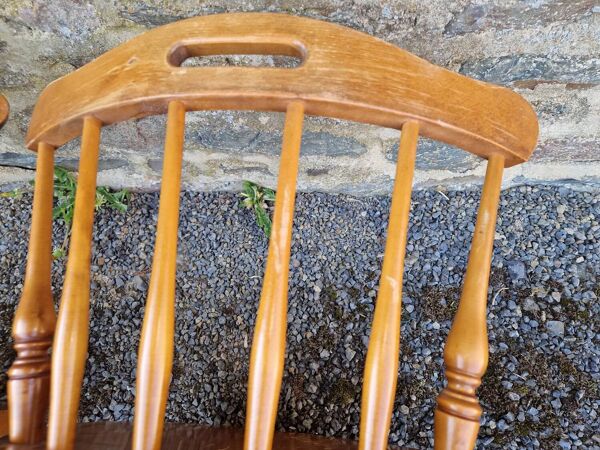 Paire de chaises en bois massif 1963 par Nesto Suède