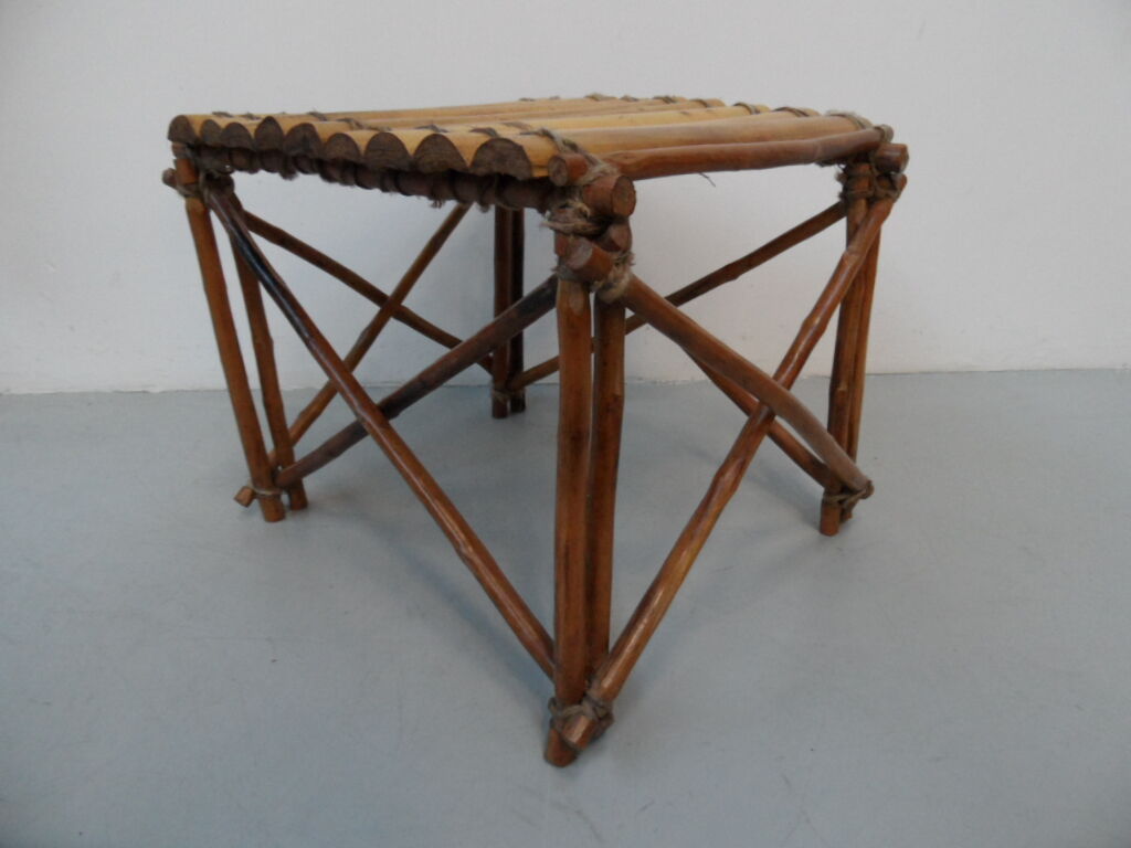 Vintage bamboo sidetable 1950s