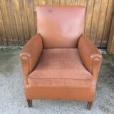 Leather club armchair