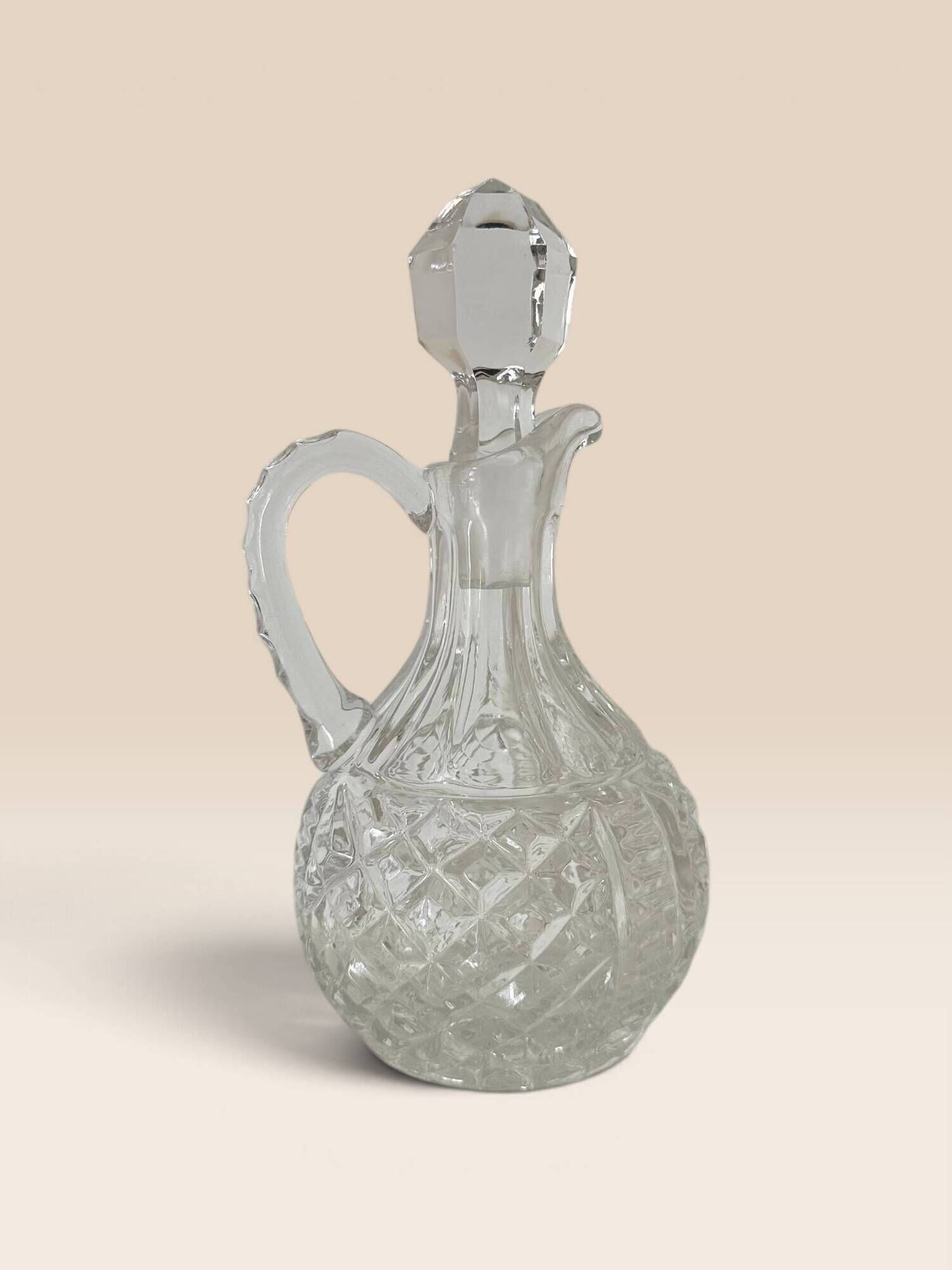 Cut crystal oil jug