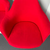 Tulip chair – swivel armchair red, by Eero Saarinen for Knoll International, Italy, 1960s