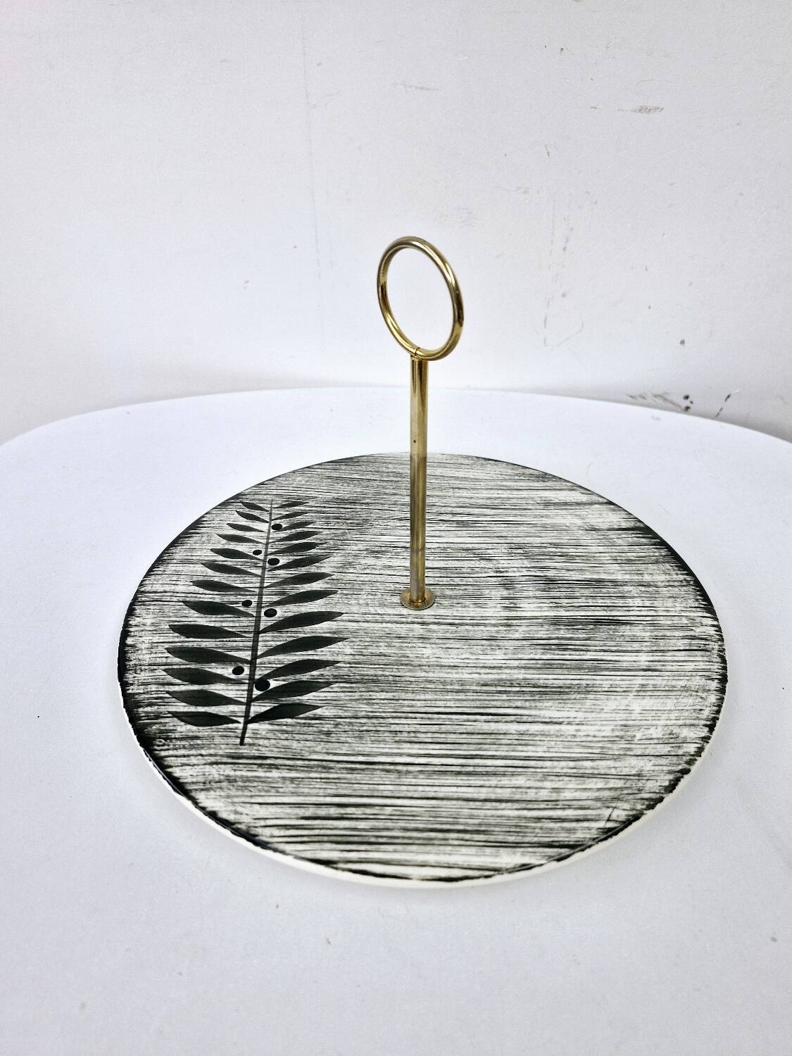 Vintage Ceramic Cheese Board 1960s Manufacture Salins Toledo Model