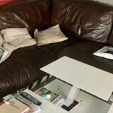 Genuine zebra leather corner sofa