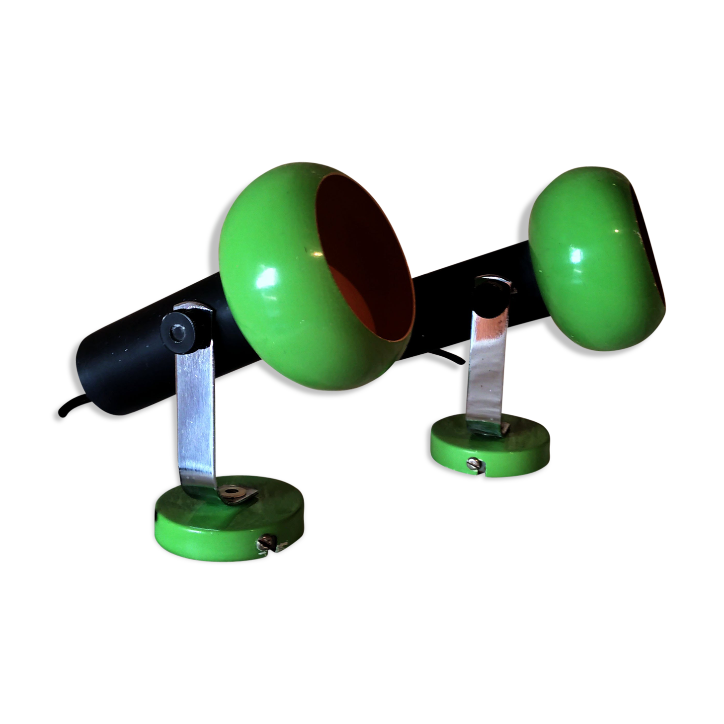 Pair of green eyeball sconces 1960