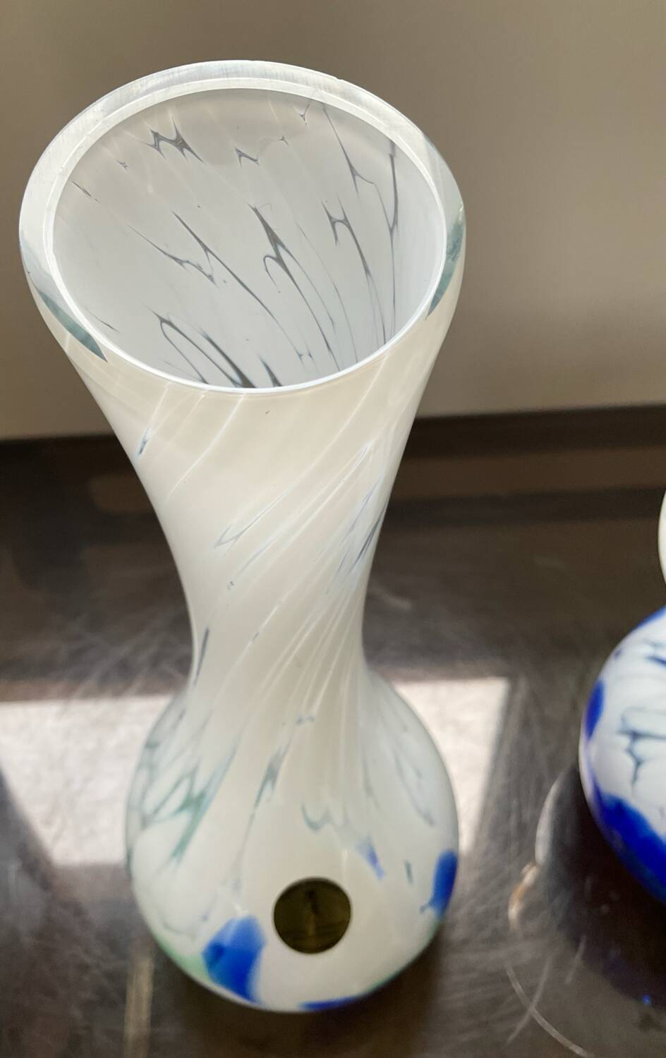 Pair of blown glass vases from the 1970s