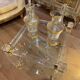 Pair of side tables from the 20th century in plexiglass and glass.