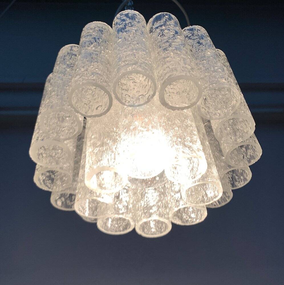 Lampe Plafonnier en Verre Allemande du Milieu du Siècle par Doria Leuchten, années 1960