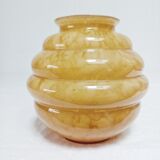 Vase rond en verre de Clichy