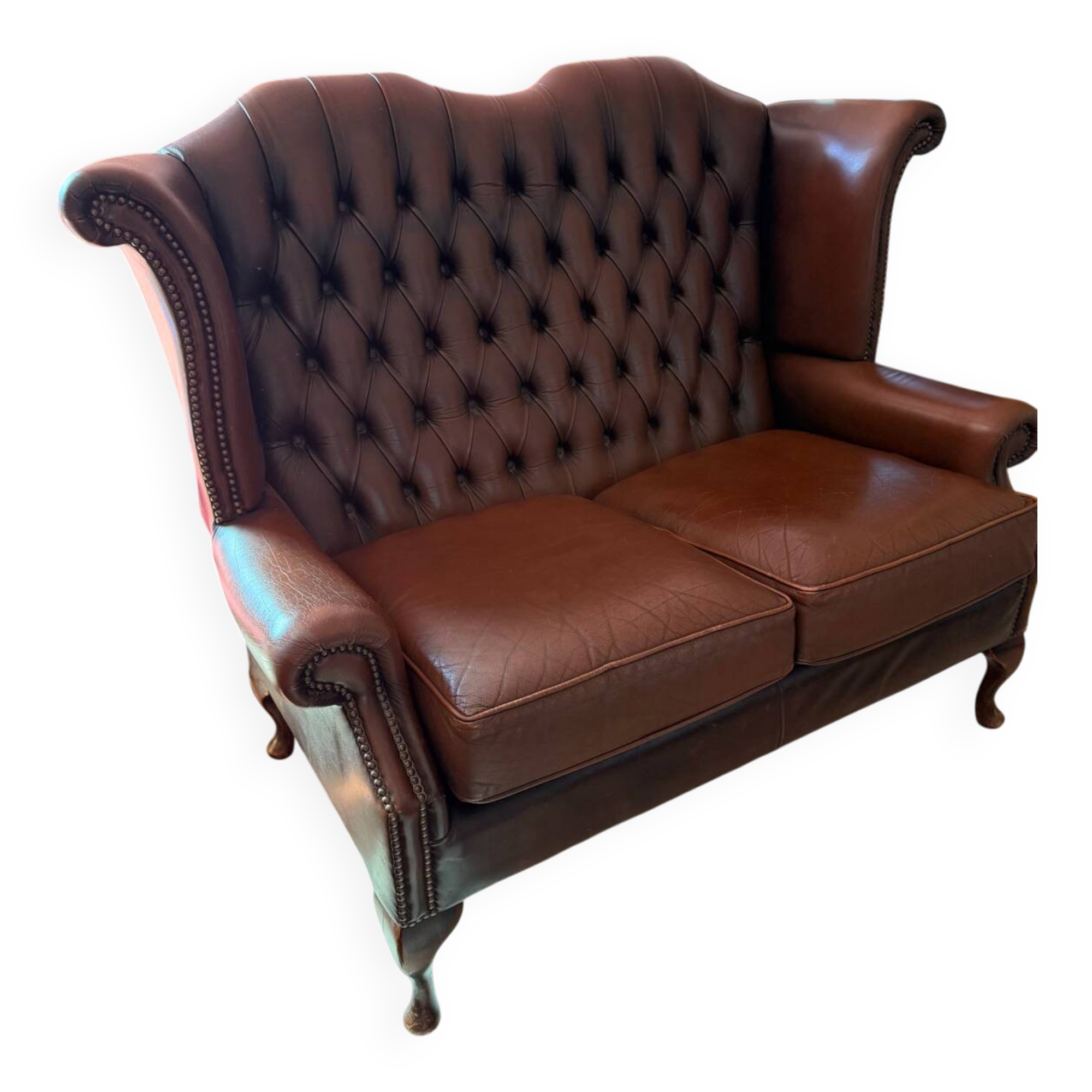 Chesterfield 2-seater Queen Anne sofa