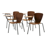 Chaise en teck avec tablette écritoire