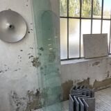 Roche Bobois stone and glass sculpture shelf 1970s