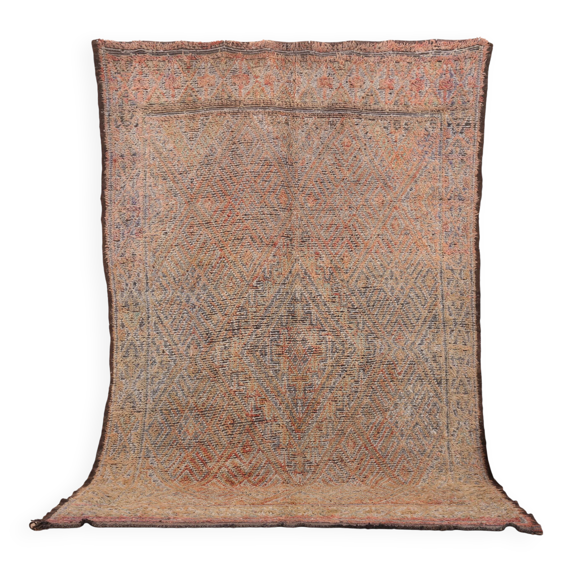 Vintage Moroccan Rug 179 x 276 cm, Berber Wool Rug Handmade, Bohemian Rug
