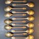 Title: Set of 12 Small Moka Spoons Gold-Plated – Vintage Elegance