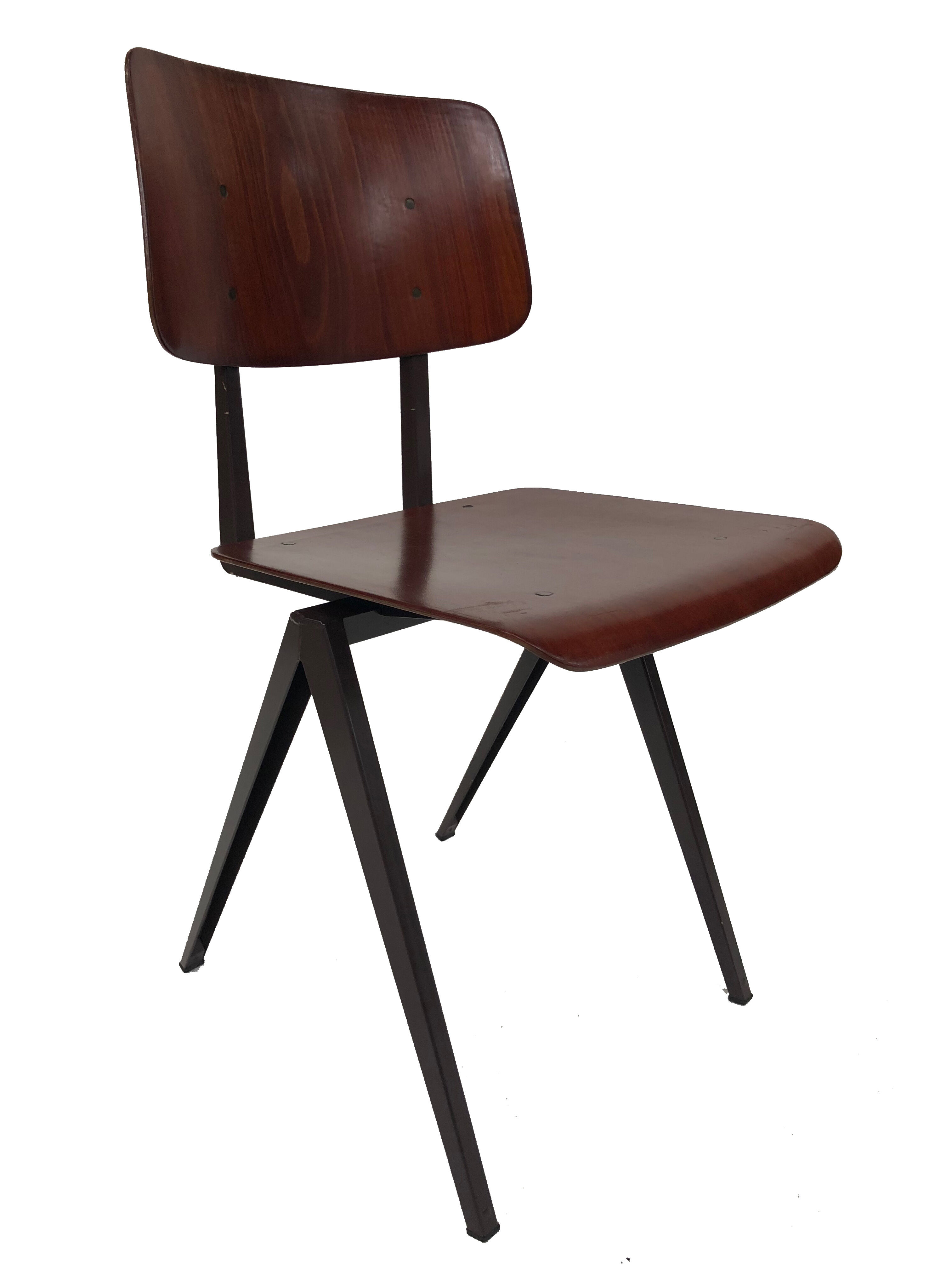 Vintage industrial chair Galvanitas S16 Pagholz Netherlands 60's