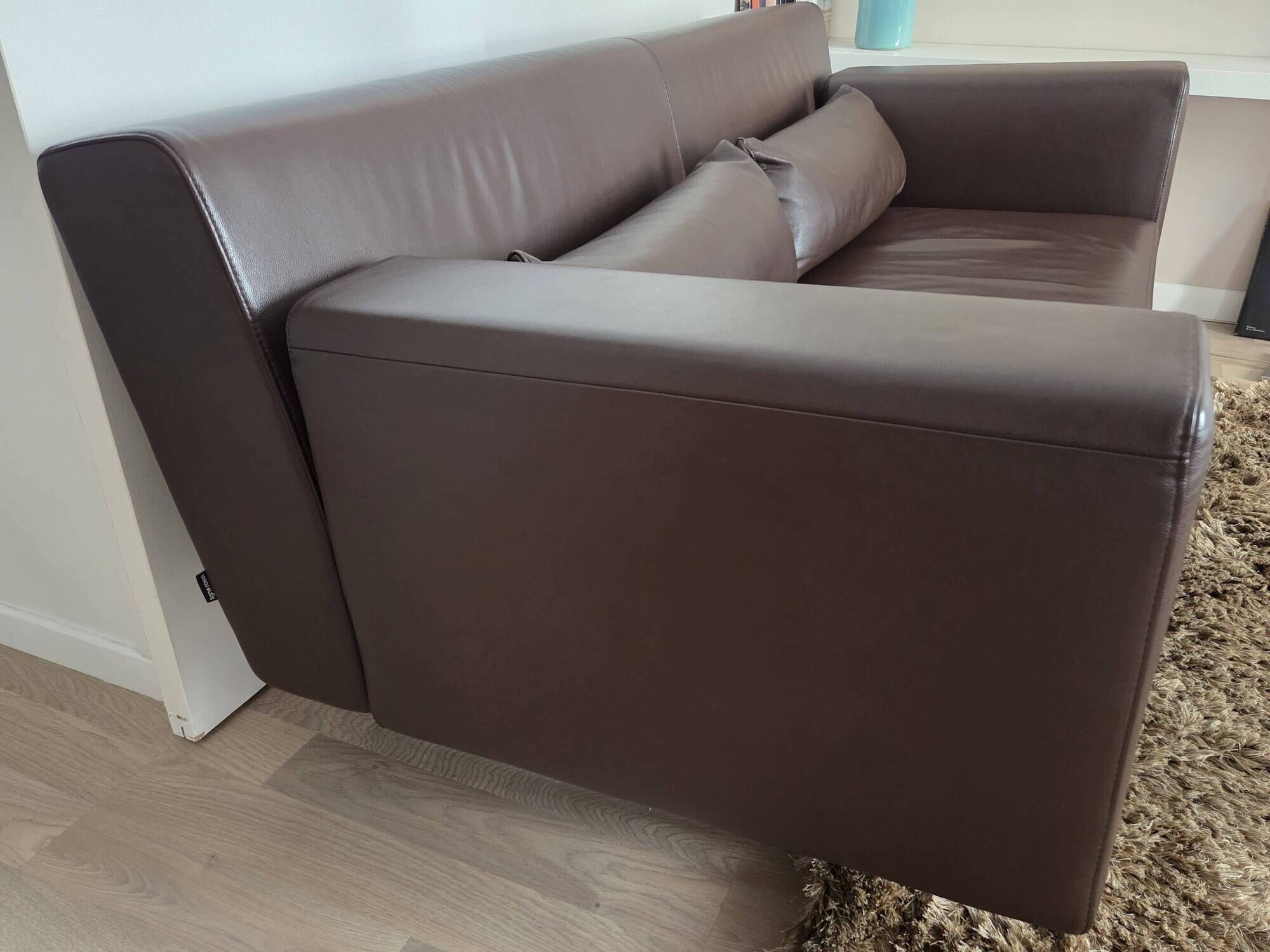 Flexus 3-seater sofa – ligne roset - full-grain brown leather