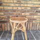 Spiral stool in bamboo rattan in the style of Jean Royère.