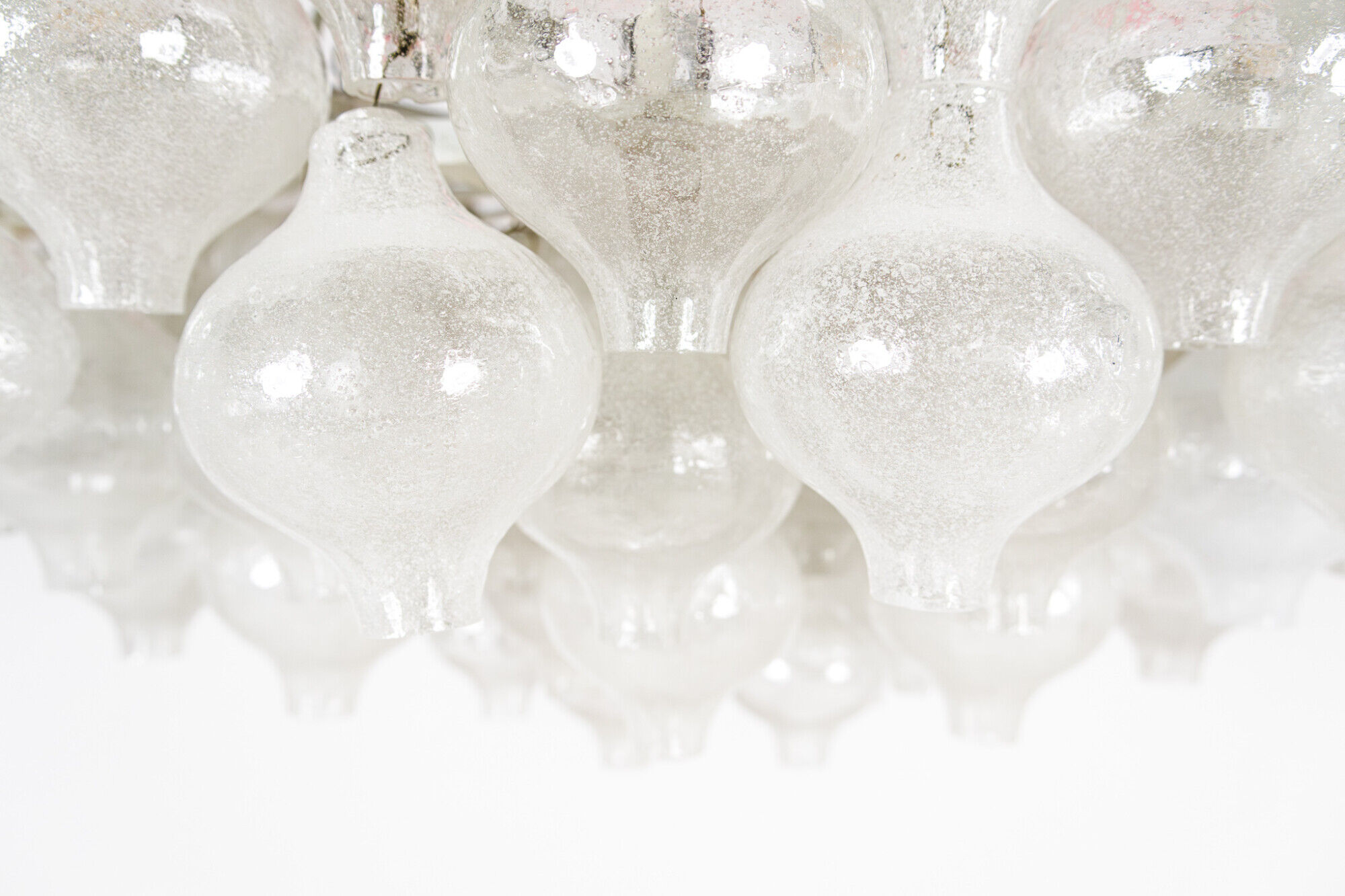 XL Tulipan Waterfall Glass Chandelier by Kalmar - Austria 1960s