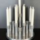 Aluminium candle holders for 13 candles, 1970s.