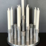 Aluminium candle holders for 13 candles, 1970s.