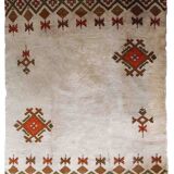 Moroccan vintage carpet Berber handmade 246cm x 355cm 1950s, 1C693