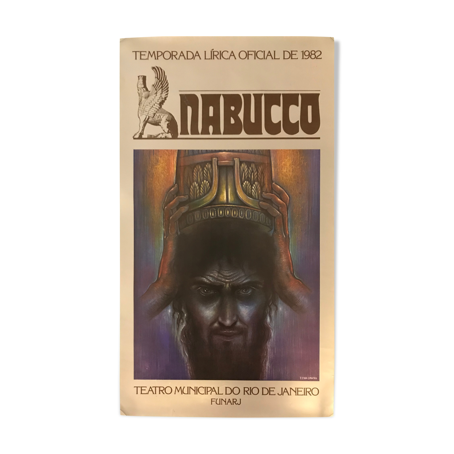Affiche poster "Nabucco" Teatro municipal do Rio de Janeiro, 1982