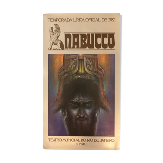 Affiche poster "Nabucco" Teatro municipal do Rio de Janeiro, 1982. Dessin signé EDSON DANTAS