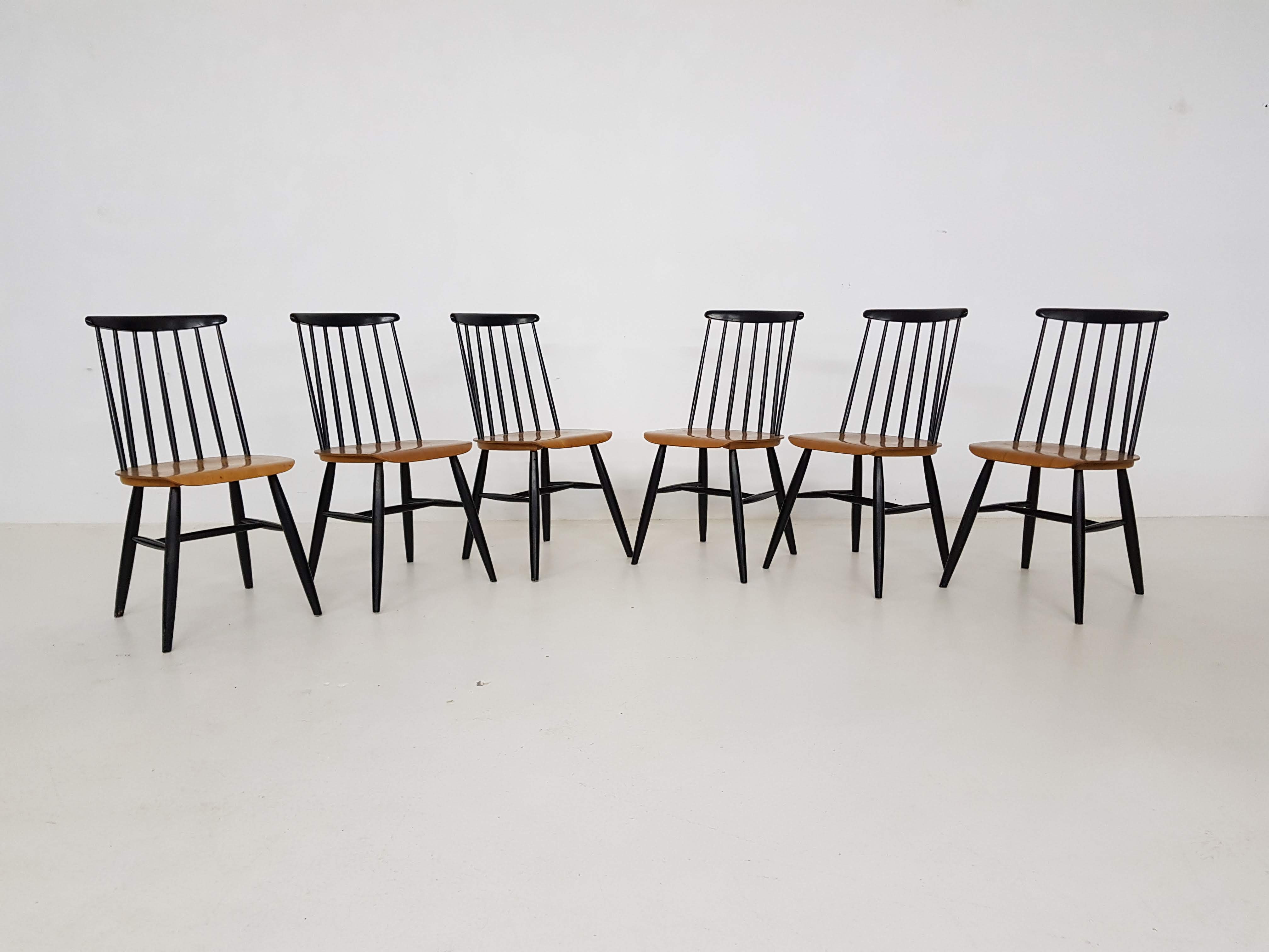 Set of 6 Fanett chairs from Tapiovaara 1970