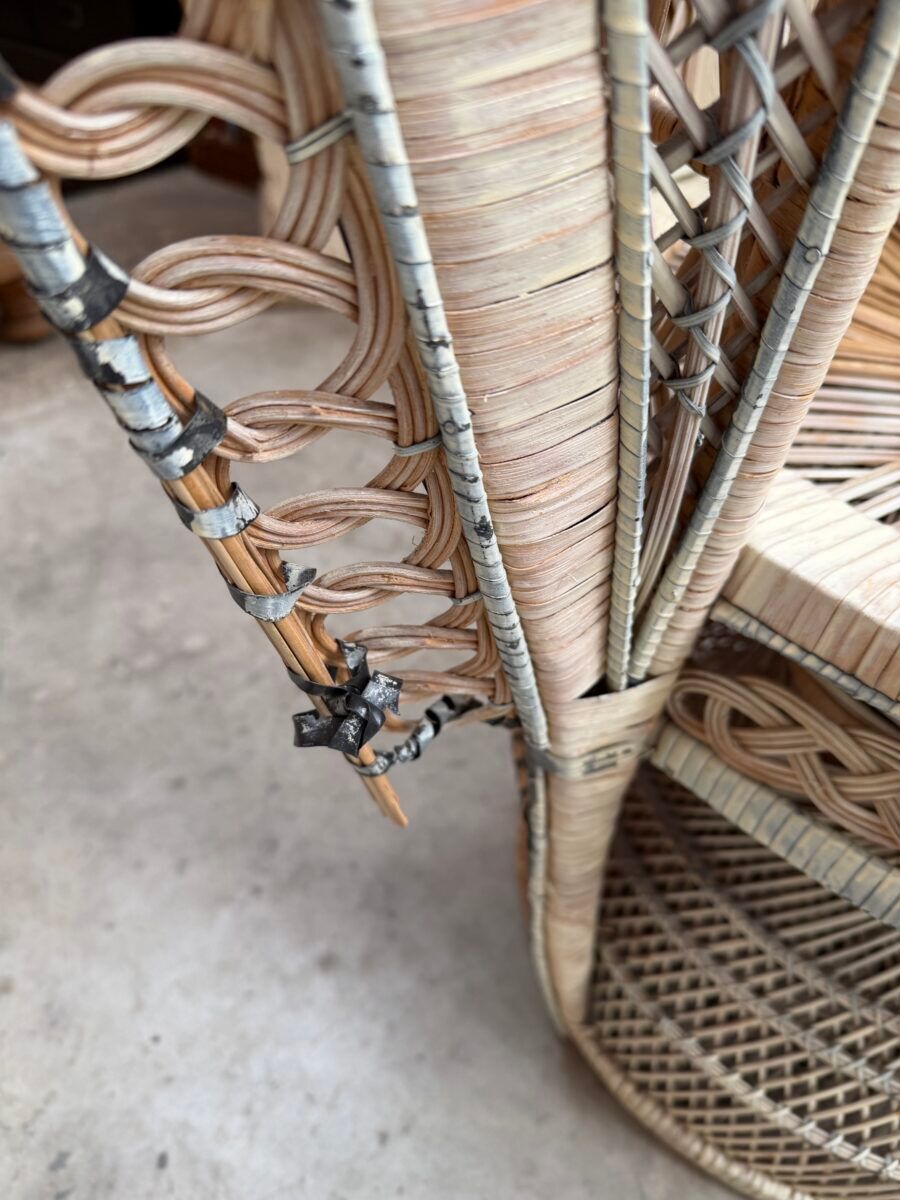 Emmanuelle armchair in wicker and rattan
