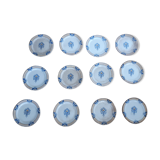 Dessert plates Rouen luce Paris 1739 batch of 12