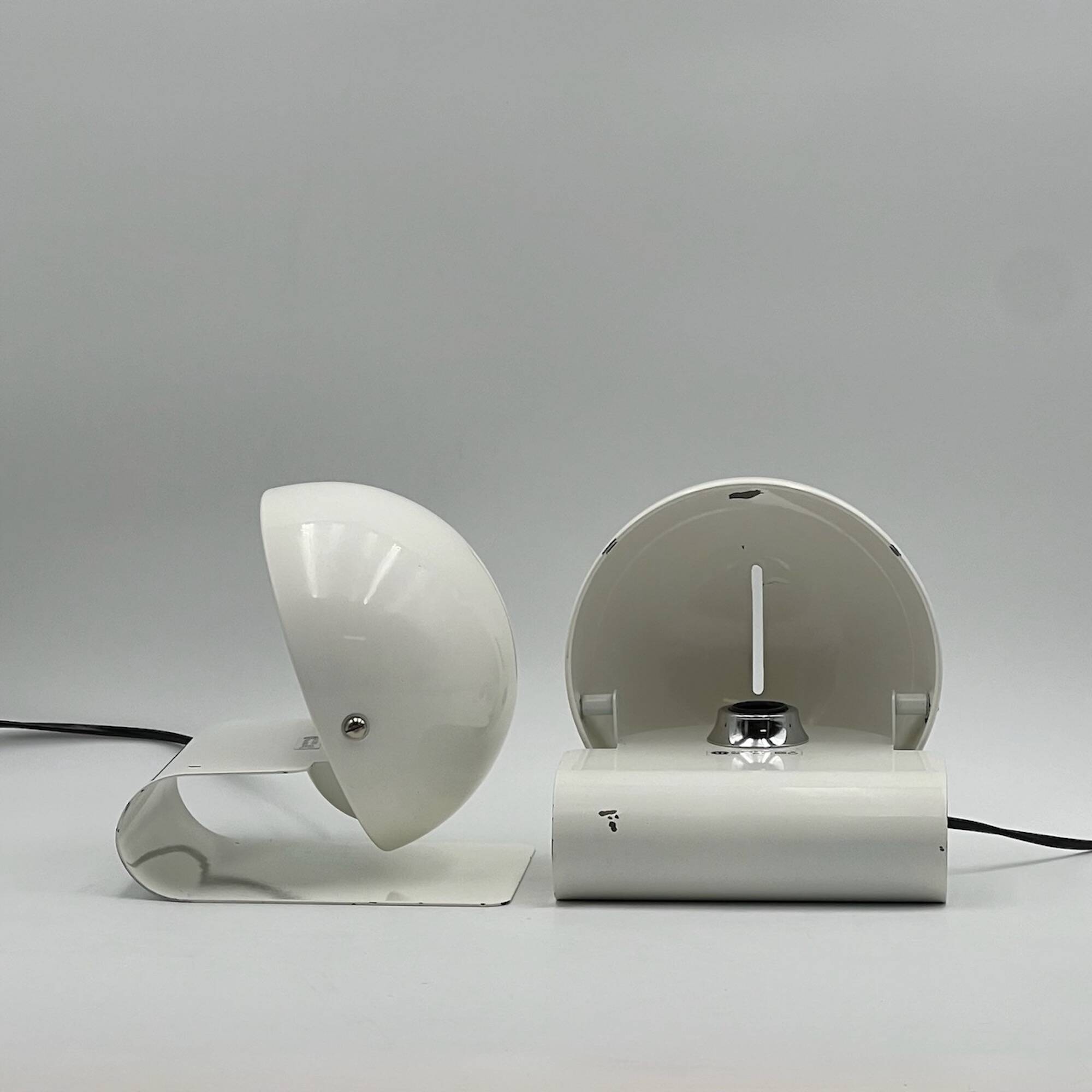 Pair of 'Bugia' Lamps by Giuseppe Cormio iGuzzini - Adjustable Space Age Italian Lights 1970s