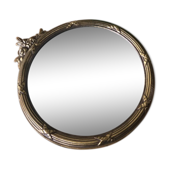 Miroir rond en bronze
