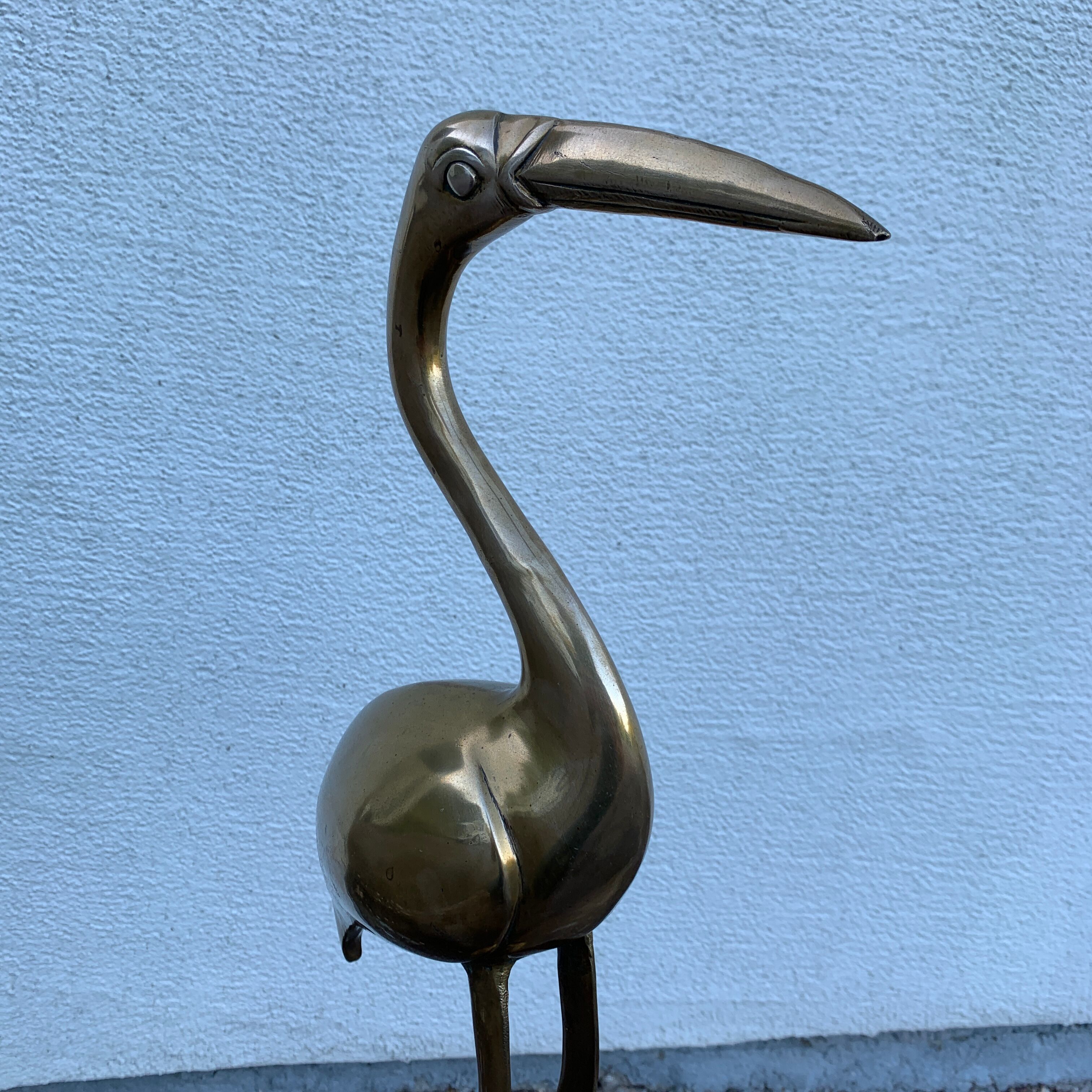 Brass bird heron 69 cm