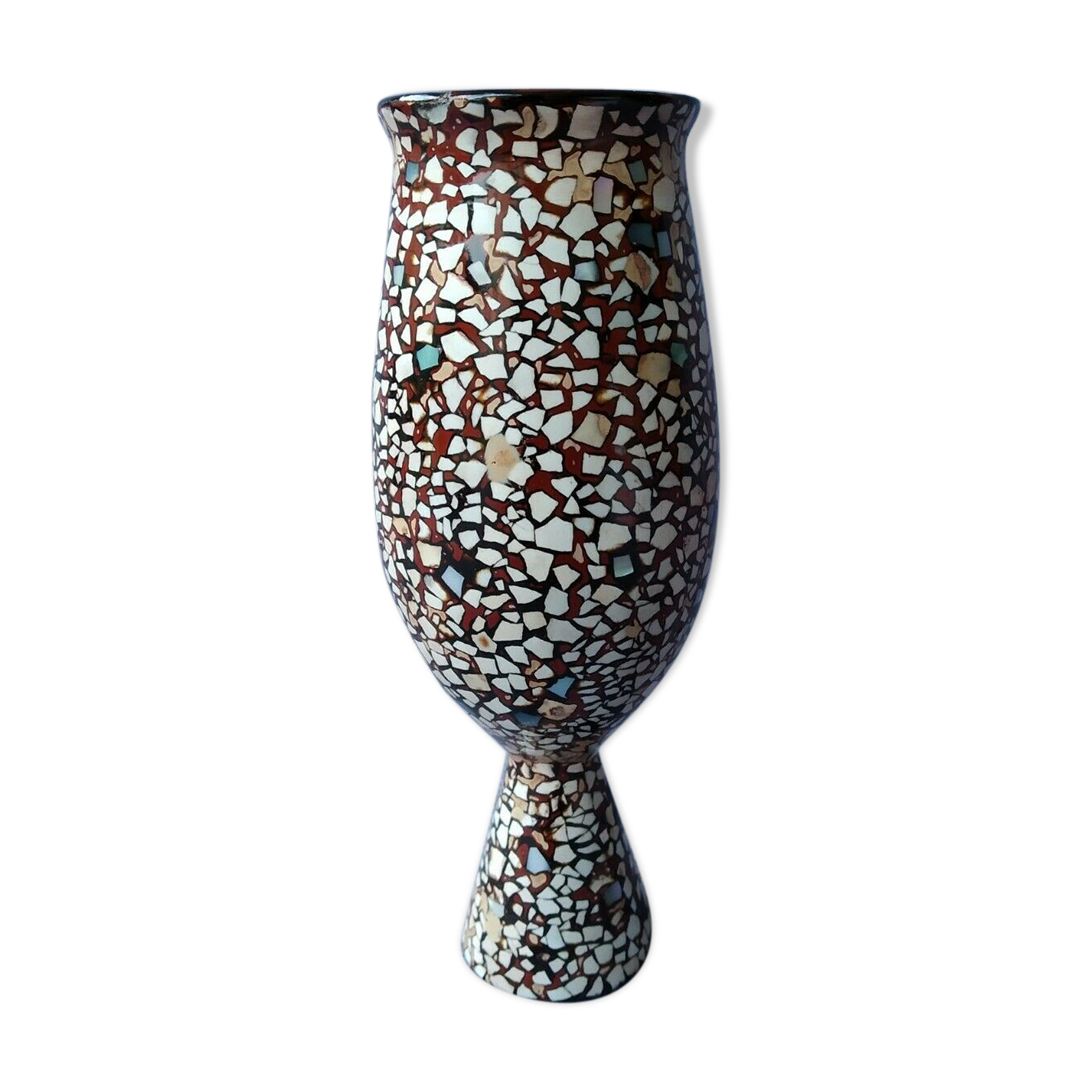 vVerre pot laque vietnam thanthley shell Asian decoration